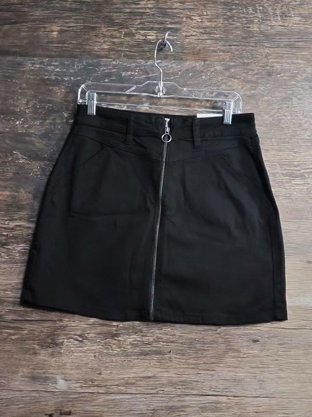 SO Black Mini Skirt with Center Zip